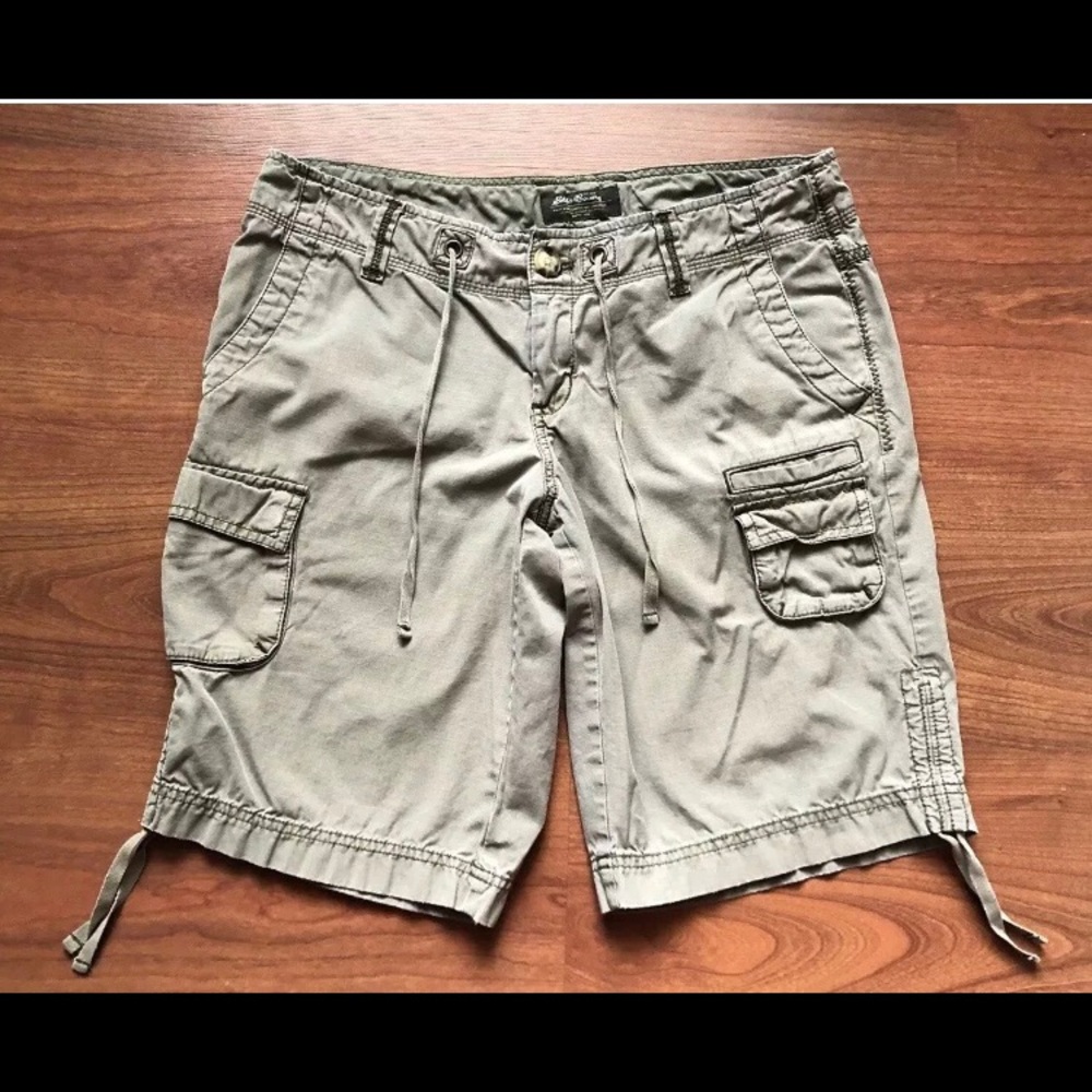 Eddie Bauer Petite Olive Green Cargo Capris 6